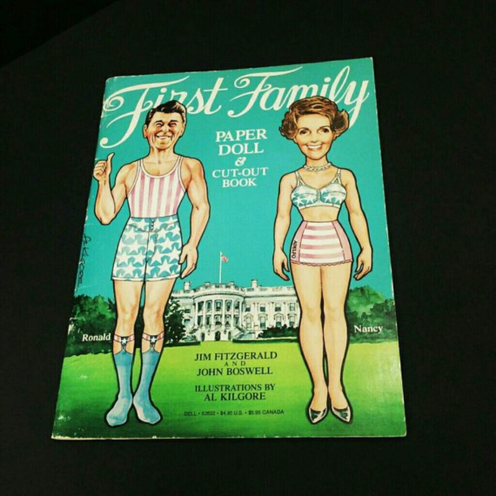 First Family Paper Doll Book Ronald & Nancy Reagan
